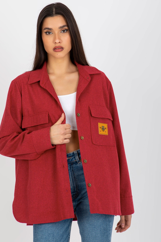 Tumeroosa villane taskutega pealissärk Tumeroosa villane taskutega pealissärk