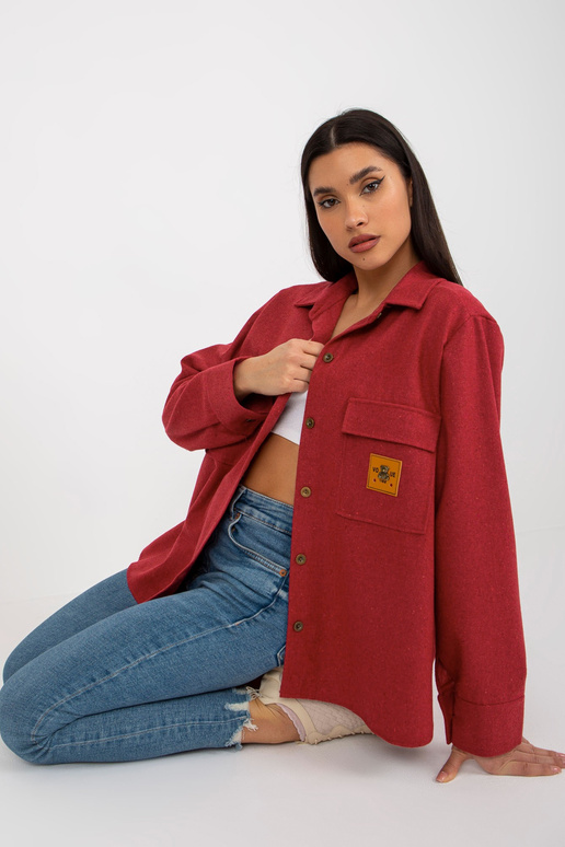 Tumeroosa villane taskutega pealissärk Tumeroosa villane taskutega pealissärk