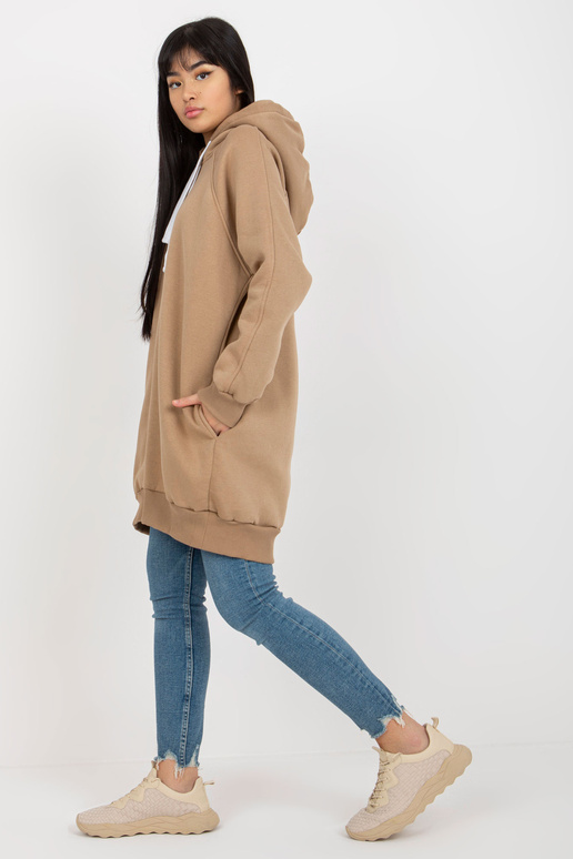 Tumebeež pikk taskutega dressipluus