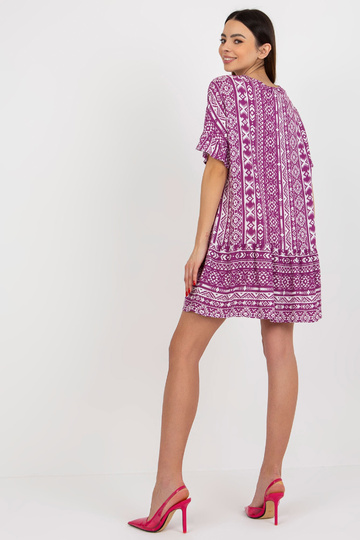 Purpurpunane boho minikleit...