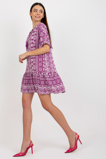 Purpurpunane boho minikleit... 2