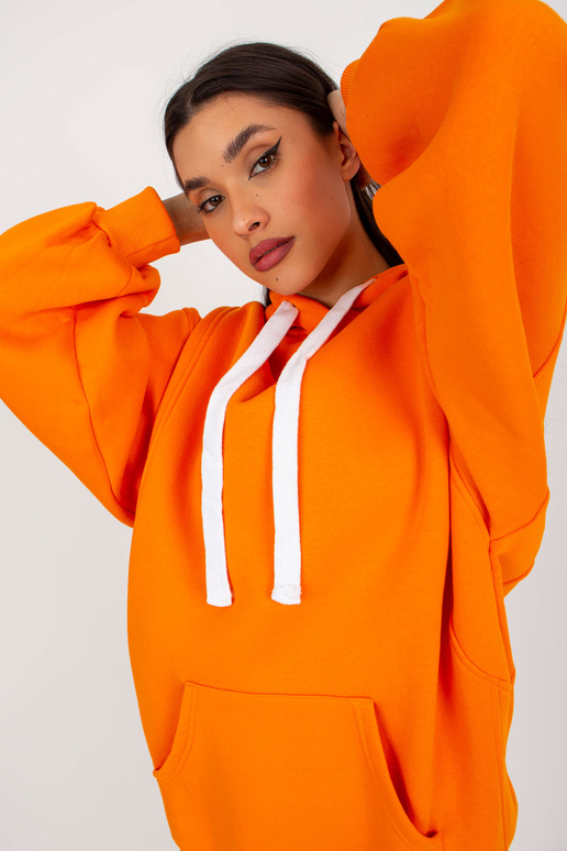 Oranž pikk oversize lõikega dressipluus