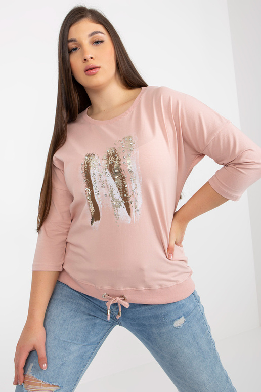 Määrdunud roosa pluss suuruses pluus...