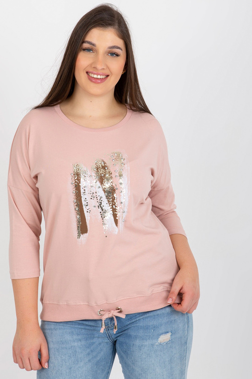 Määrdunud roosa pluss suuruses pluus...