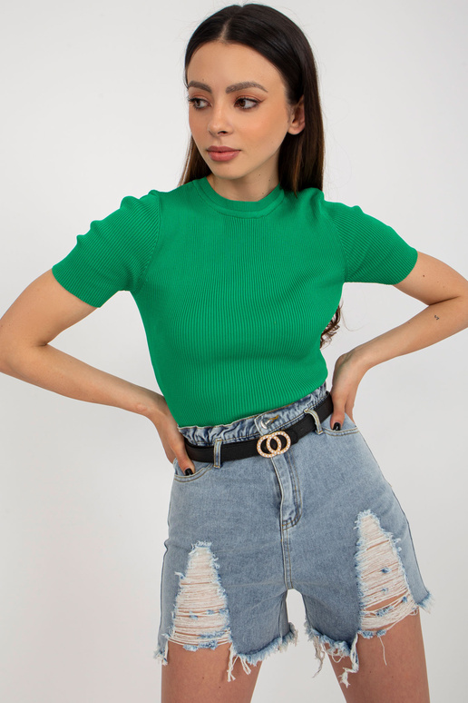 Sinised aukudega naiste teksapüksid