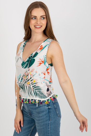 Valge pluus trükise ja... 2