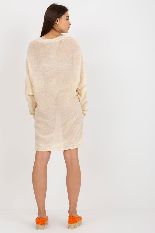 Helebeež suvine V-kaelusega kootud kleit