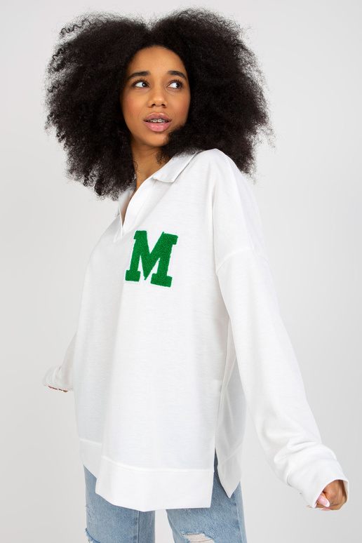 Ecru puuvillane oversize pluus krae...