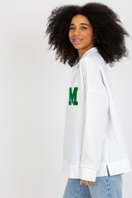 Ecru puuvillane oversize pluus krae...