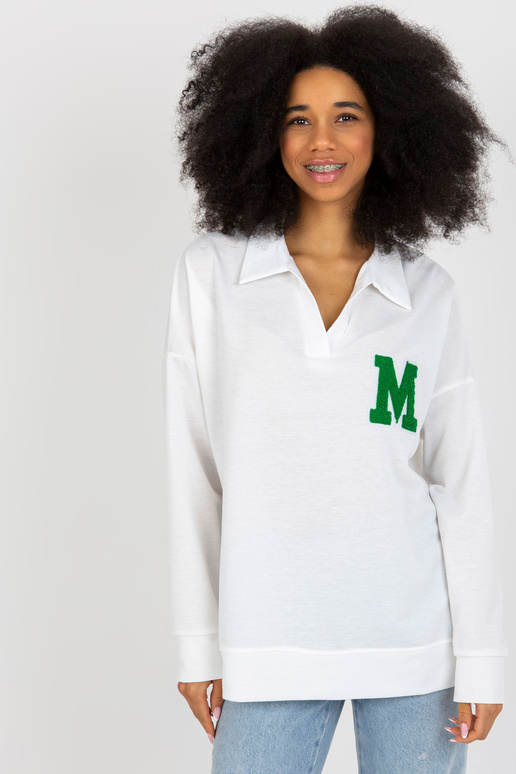 Ecru puuvillane oversize pluus krae...