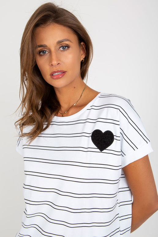 Valge ja must puuvillane triibuline...