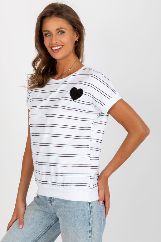 Valge ja must puuvillane triibuline...