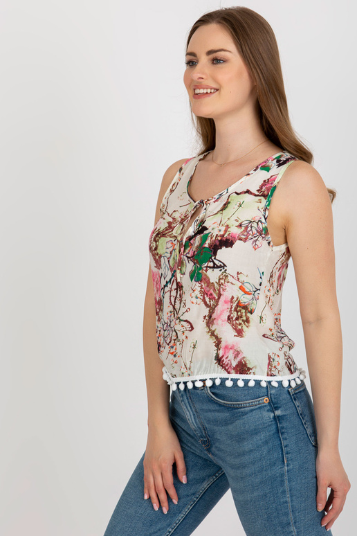 Valge ja roheline varrukateta...