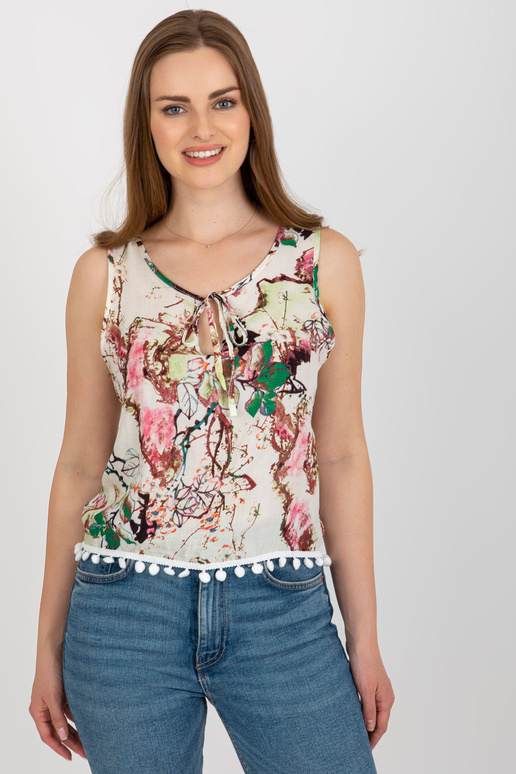 Valge ja roheline varrukateta...