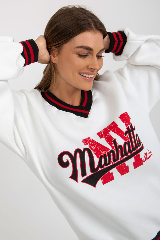 Valge trükiga dressipluus ilma...