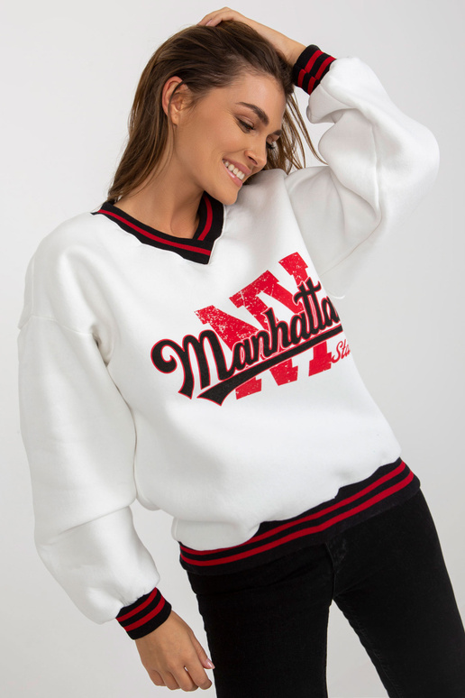 Valge trükiga dressipluus ilma...