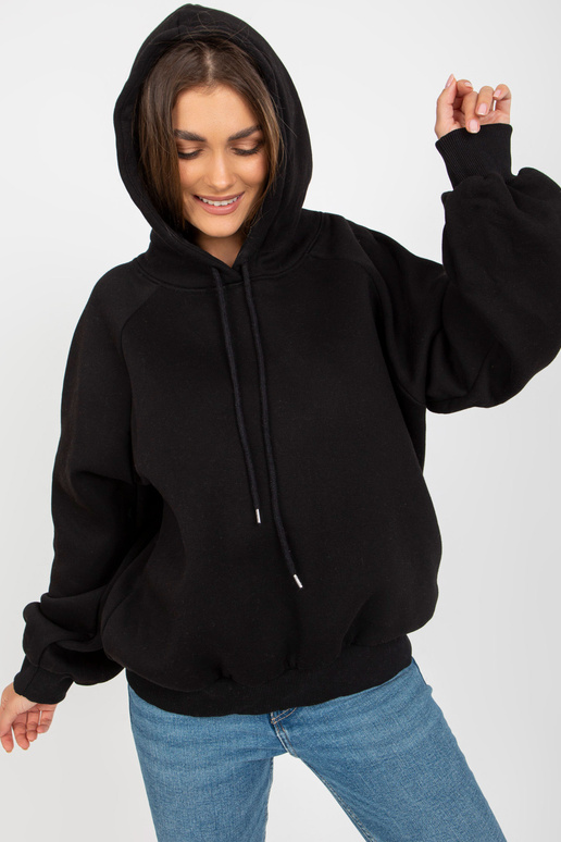 Must ülisuure lõikega dressipluus