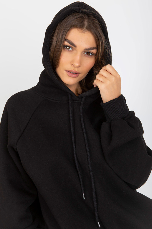 Must ülisuure lõikega dressipluus