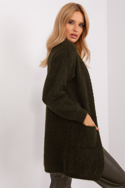 Kardigan-DHJ-SW-1009.09P-tume khaki