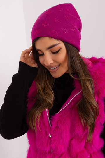 Czapka- AT-CZ-2325.86-fuksia