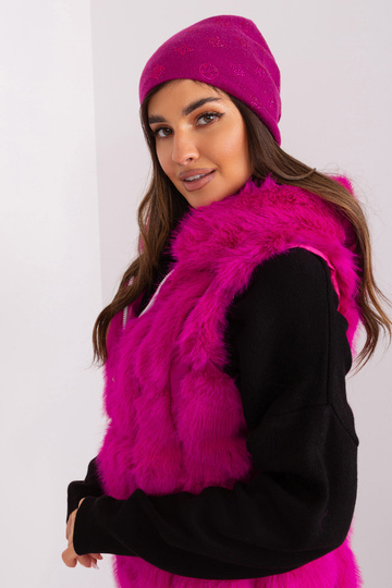 Czapka- AT-CZ-2325.86-fuksia 2