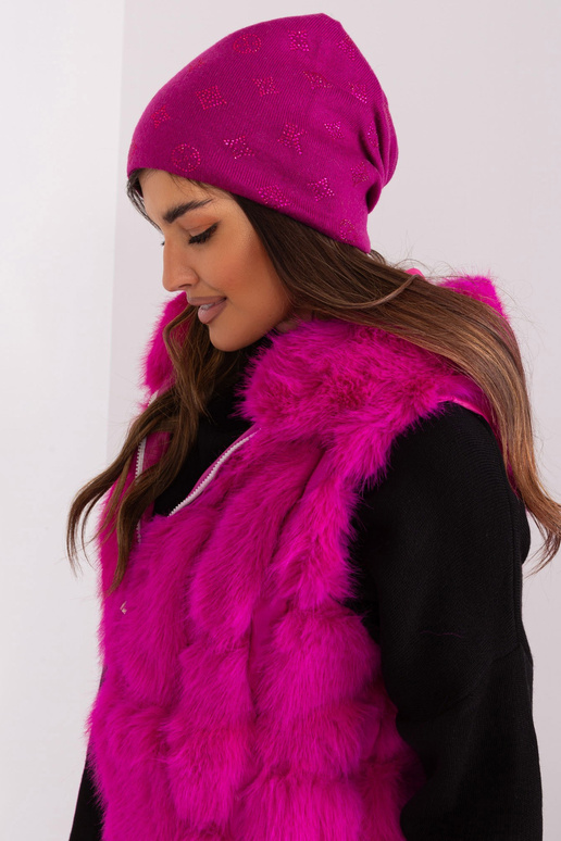 Czapka- AT-CZ-2325.86-fuksia