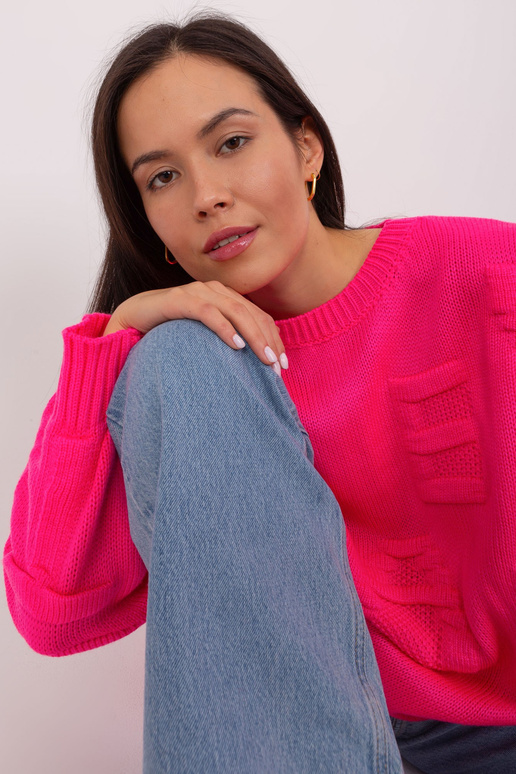 Kampsun-BA-SW-8053.31-fluo roosa