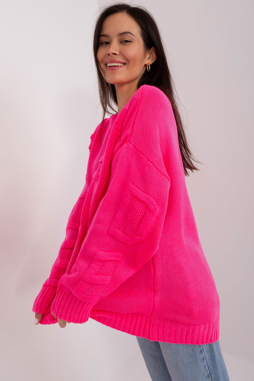 Kampsun-BA-SW-8053.31-fluo roosa