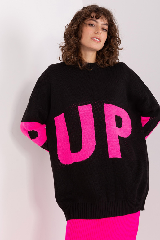 Kampsun-BA-SW-8060.05P-must ja roosa