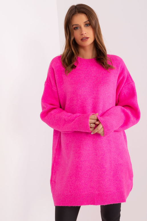 Sukienka-LC-SK-0568.70P-fluo różowy