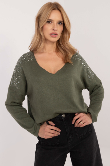 Kampsun-DHJ-SW-17690.21-khaki