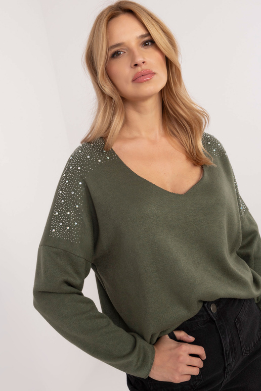 Kampsun-DHJ-SW-17690.21-khaki