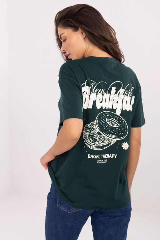 Tumedat roheline T-särk