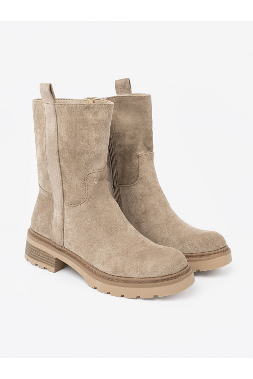 beeži värvi lumesaapad  z cholewką 