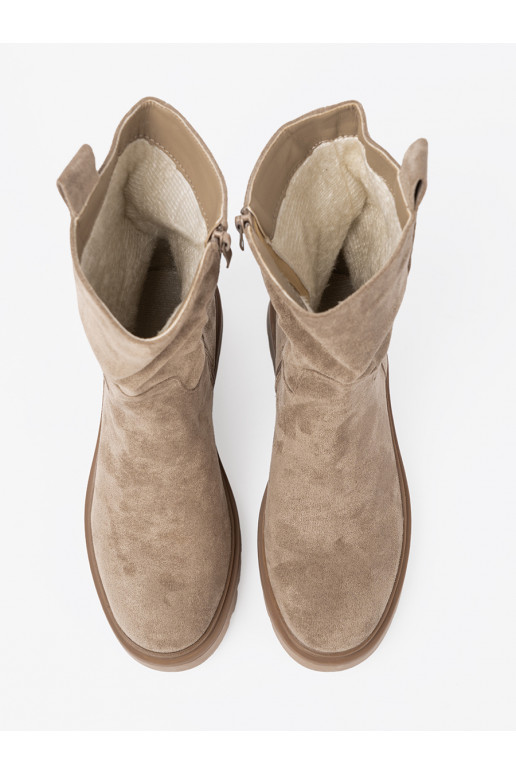 beeži värvi lumesaapad  z cholewką 