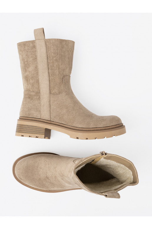 beeži värvi lumesaapad  z cholewką 