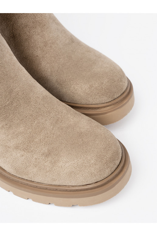 beeži värvi lumesaapad  z cholewką 