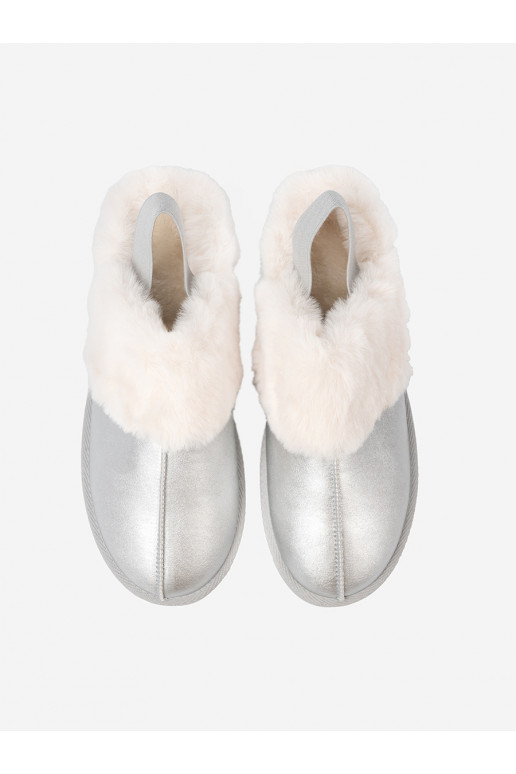 Hõbedat värvi Naiste lumesaapad karusnahaga i platformą