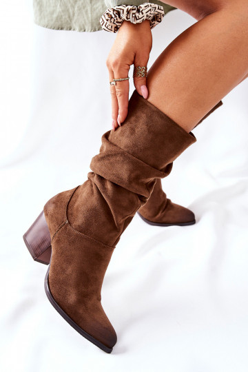 pika säärega saapad seemisnakhsed pruunid värvi Ranafast 2