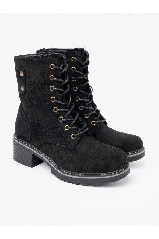 Must  saapad z grubą podeszwą