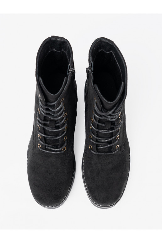 Must  saapad z grubą podeszwą