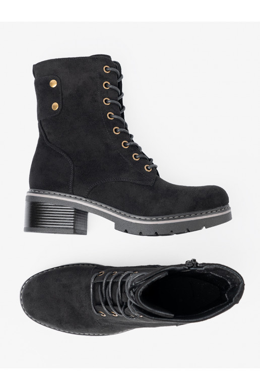 Must  saapad z grubą podeszwą