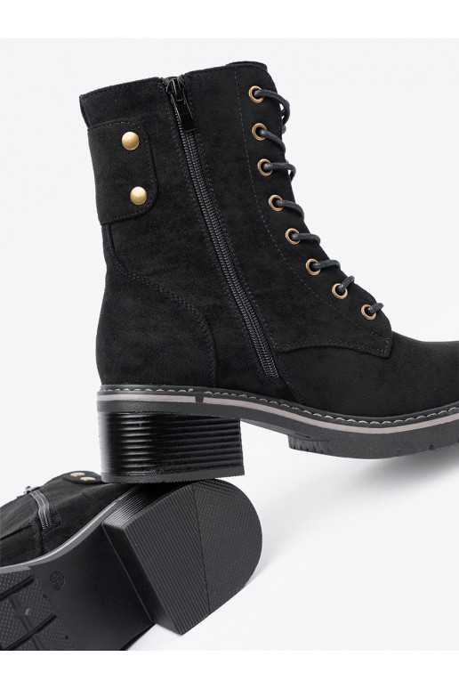 Must  saapad z grubą podeszwą