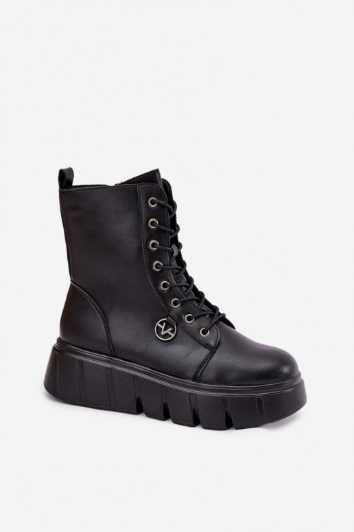 saapad  platvormiga voodriga Vinceza 58588 Must