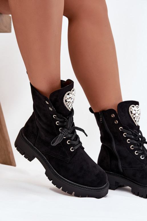 saapad  kristallidega Na Języku Must Rosira