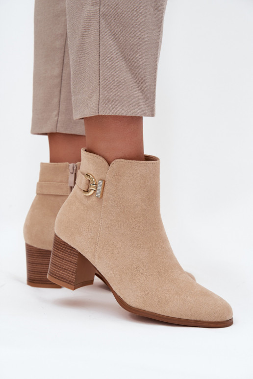 voodriga Naiste poolsaapad Ze Kuldset värvim Detalem beeži värvi Renora