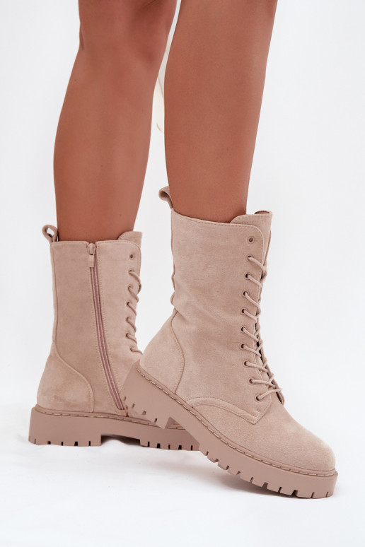 saapad  voodriga beeži värvi Marvielle