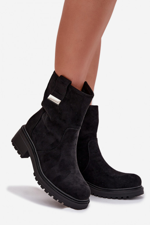 voodriga Naiste poolsaapad  Must Mirellea