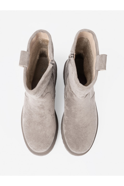  halli värvi lumesaapad na masywnej podeszwie