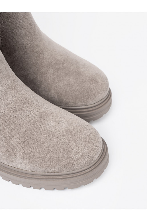  halli värvi lumesaapad na masywnej podeszwie